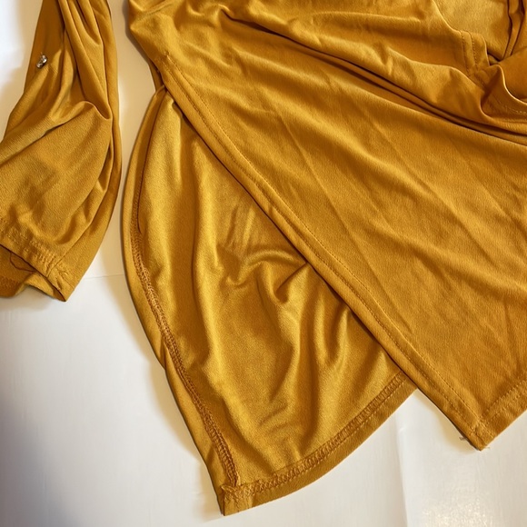 Mustard Yellow Wrap Cardigan - Picture 3 of 3